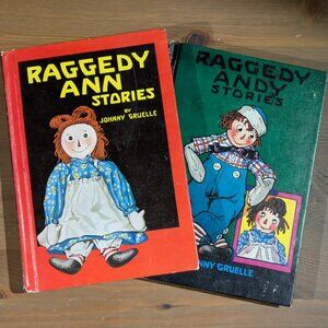 Raggedy Ann Stories 1947 & Raggedy Andy Stories 1948 Johnny Gruelle Hardcovers